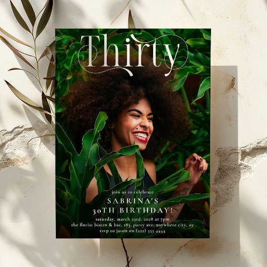 30歳エレガントの写真30歳の誕生日パーティー 招待状