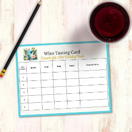 30歳エレガントの誕生日お祝いワインを推測 ノートパッド