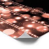 30歳エレガントの誕生日パーティーキラキラバラ金ゴールド ポスター (角)