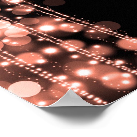 30歳エレガントの誕生日パーティーキラキラバラ金ゴールド ポスター (角)