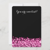 30歳エレガントの誕生日パーティーキラキラ色 招待状 (裏面)