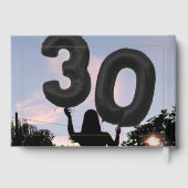 30歳エレガントの誕生日パーティー縁ど黒金ゴールド箔 ゲストブック (裏面)