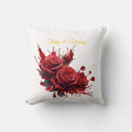 30歳エレガントの誕生日 – バラ開花 クッション