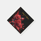 30歳エレガントの誕生日 – バラ開花 スタンダードカクテルナプキン (角)