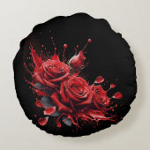 30歳エレガントの誕生日 – バラ開花 ラウンドクッション (裏面)