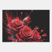 30歳エレガントの誕生日 – バラ開花 ラッピングペーパーシート (正面3)