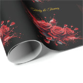 30歳エレガントの誕生日 – バラ開花 ラッピングペーパー (ロールコーナー)