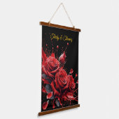 30歳エレガントの誕生日 – バラ開花 吊り下げ型タペストリー (傾斜あり)