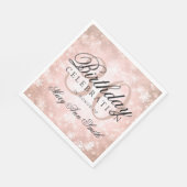 30歳エレガント生誕銅冬ワンダーランド スタンダードランチョンナプキン (角)