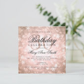 30歳エレガント誕生日の銅の冬のワンダーランド 招待状 (スタンド正面)