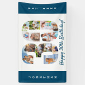 30歳カスタムの誕生日パーティーフォトコラージュ 横断幕 (縦)