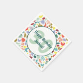 30歳カラフルの誕生日カスタム スタンダードカクテルナプキン (角)