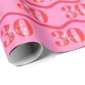 30歳カラフルの誕生日ギフトラップ ラッピングペーパー (ロールコーナー)