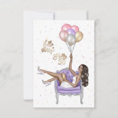 30歳ガーリーの誕生日パーティの招待状 招待状 (正面)