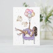 30歳ガーリーの誕生日パーティの招待状 招待状 (スタンド正面)