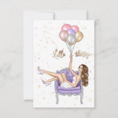 30歳ガーリーの誕生日パーティの招待状 招待状 (正面)