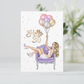 30歳ガーリーの誕生日パーティの招待状 招待状 (スタンド正面)