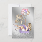 30歳ガーリーの誕生日パーティの招待状 招待状 (正面)