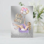 30歳ガーリーの誕生日パーティの招待状 招待状 (スタンド正面)