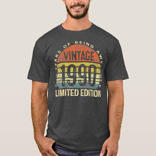 30歳ギフトヴィンテージ1990限定版 Tシャツ (正面)