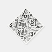 30歳クールの誕生日ナプキンス スタンダードカクテルナプキン (角)