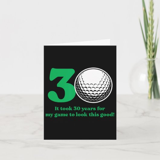 30歳ゴルファーゴルフ引用文ゴルフ30th Birthda カード (正面)