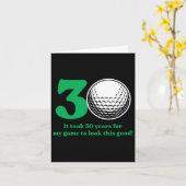 30歳ゴルファーゴルフ引用文ゴルフ30th Birthda カード (黄色い花)