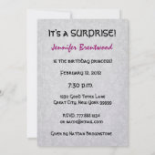 30歳サプライズ誕生日パーティー招待状テンプレート 招待状 (裏面)