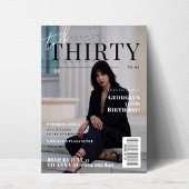 30歳スタイリッシュの誕生日フォトマガカスタムジンカバー 招待状