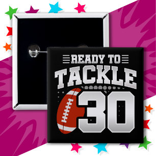 30歳タックルサッカーパーティー30歳 缶バッジ