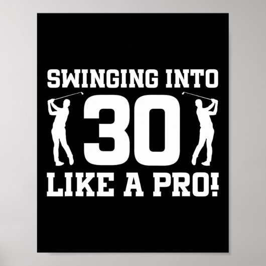 30歳バースデーゴルフ30歳ゴルフプレーヤー誕生日 ポスター (正面)