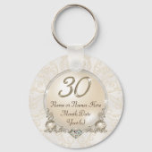 30歳パーソナライズされたの誕生日の御恩と記念日 キーホルダー (正面)