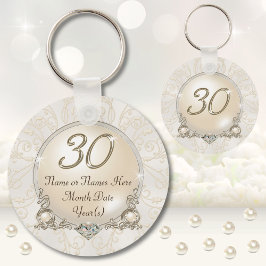 30歳パーソナライズされたの誕生日の御恩と記念日 キーホルダー