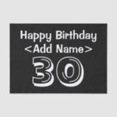 30歳パーソナライズされたの誕生日をテーマにしたティッシュペーパー 薄葉紙 (正面)