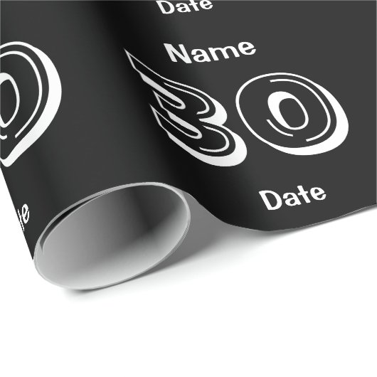 30歳パーソナライズされたの誕生日カスタム包装紙 ラッピングペーパー (ロールコーナー)