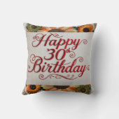 30歳パーソナライズされたの誕生日装飾用クッション クッション (裏面)