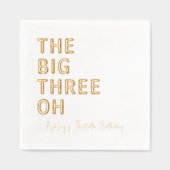 30歳パーソナライズされたの誕生日 箔ナプキン (正面)