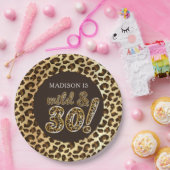 30歳パーソナライズされた誕生日ヒョウ箔風船 ペーパープレート (パーティー)