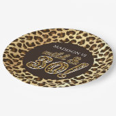 30歳パーソナライズされた誕生日ヒョウ箔風船 ペーパープレート (アングル)