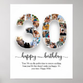 30歳パーソナライズされた誕生日フォトコラージュのポスター ポスター (正面)