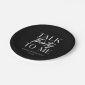 30歳ミニマルの誕生日に30歳のブラックトーク ペーパープレート (アングル)