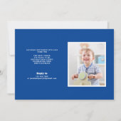 30歳ミニマルの誕生日パーティーブルーフォト招待状 招待状 (裏面)