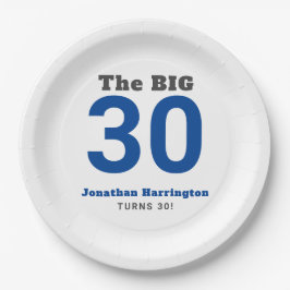 30歳ミニマルの誕生日パーティー ペーパープレート