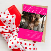 30歳モダンのピンク写真30歳の誕生日の招待状 招待状