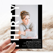 30歳モダンの写真30歳の誕生日パーティの招待状 招待状