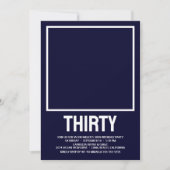 30歳モダンの写真30歳の誕生日パーティー 招待状 (正面)