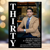 30歳モダンの写真30歳の誕生日パーティー 招待状