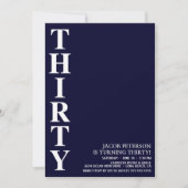 30歳モダンの写真30歳の誕生日パーティー 招待状 (正面)