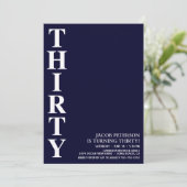30歳モダンの写真30歳の誕生日パーティー 招待状 (スタンド正面)