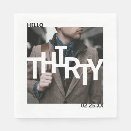 30歳モダンの誕生日の写真 スタンダードランチョンナプキン